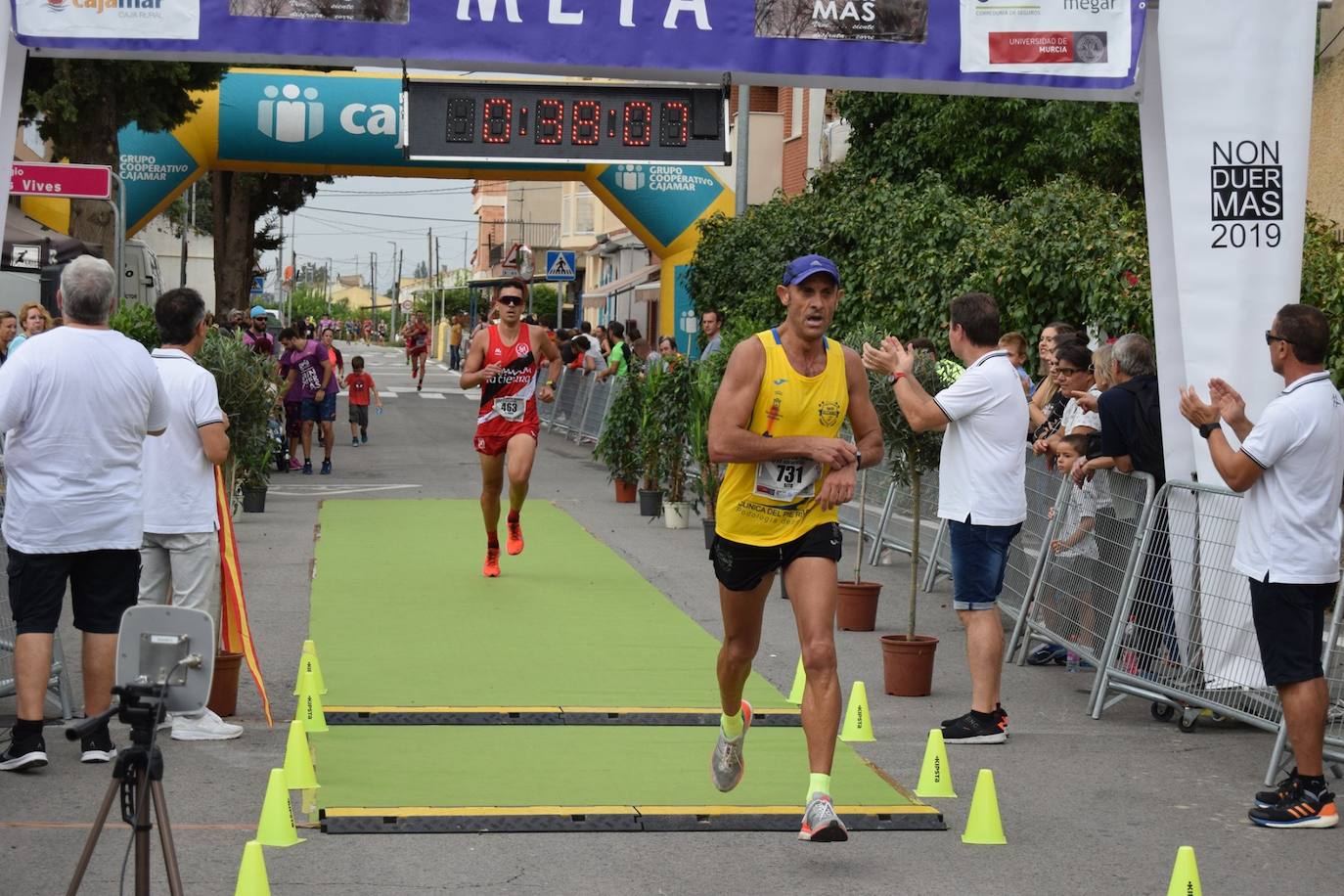 El atleta del Grupo Alcaraz se lleva la XXVII Carrera Popular de la pedanía murciana con un tiempo de 36:06 minutos, por los 43:42 para la corredora del Bathco Running Team