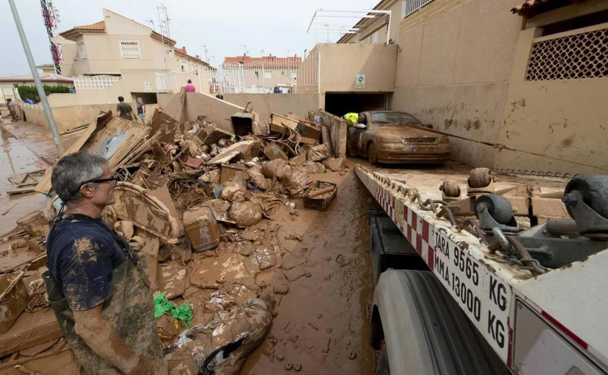 Destrozos causados por las inundaciones en viviendas de Cartagena.