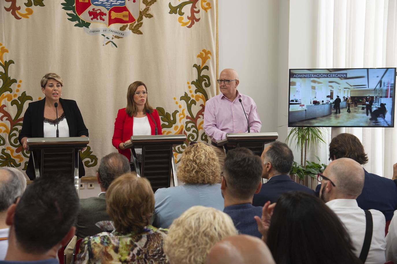 Los tres partidos que lideran el Ayuntamiento de Cartagena presentaron su Programa de Gobierno.