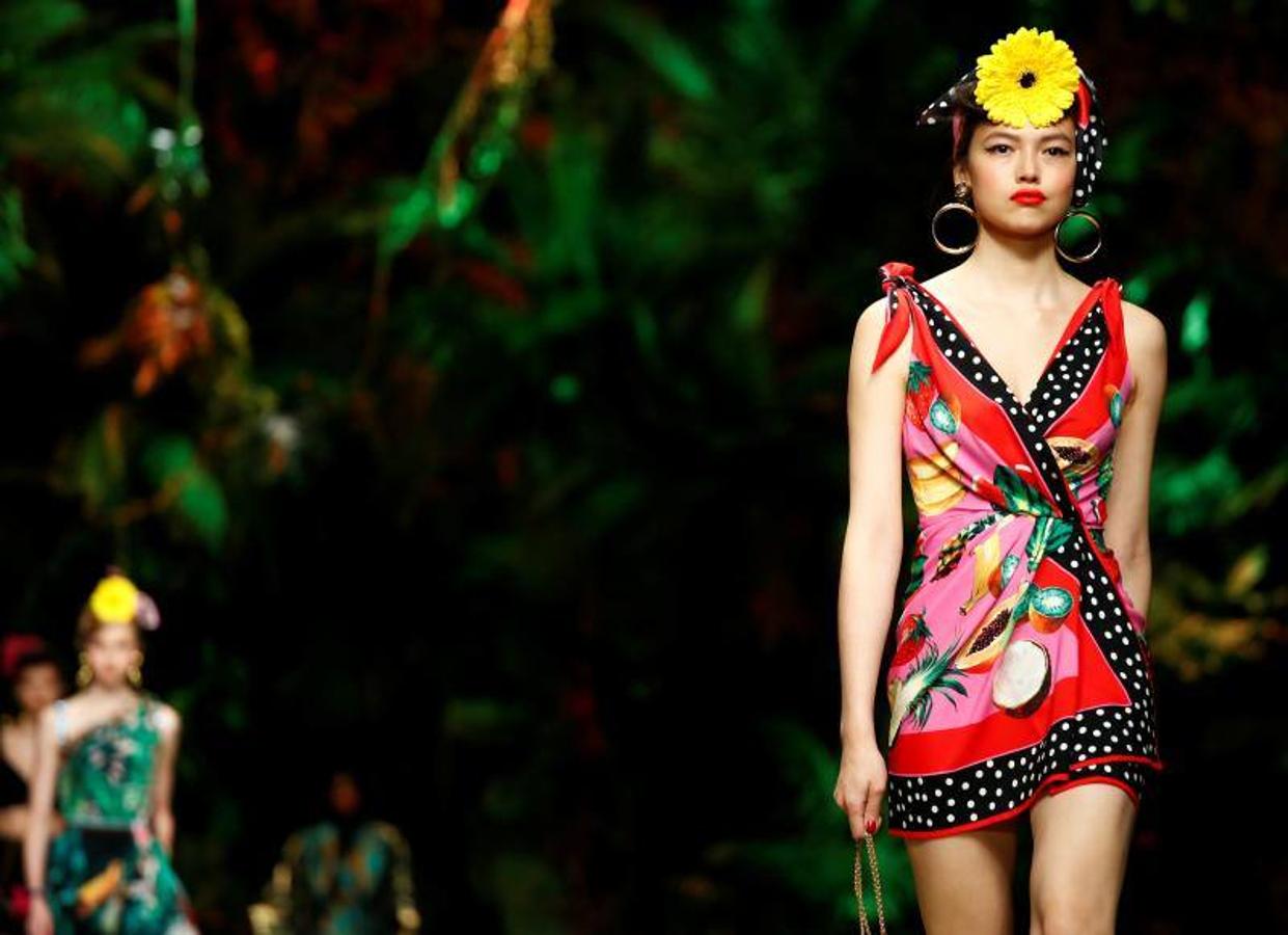 La firma italiana Dolce & Gabban presentó su colección Primavera/Verano 2020 en la pasarela de la Milán Fashion Week