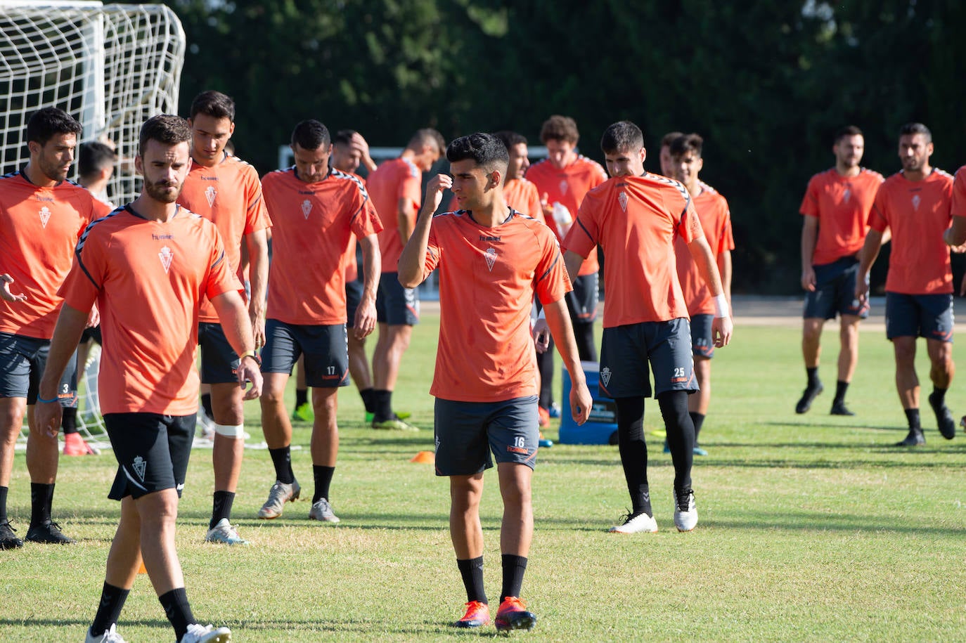 El Real Murcia entrenó este miércoles en Ceutí.