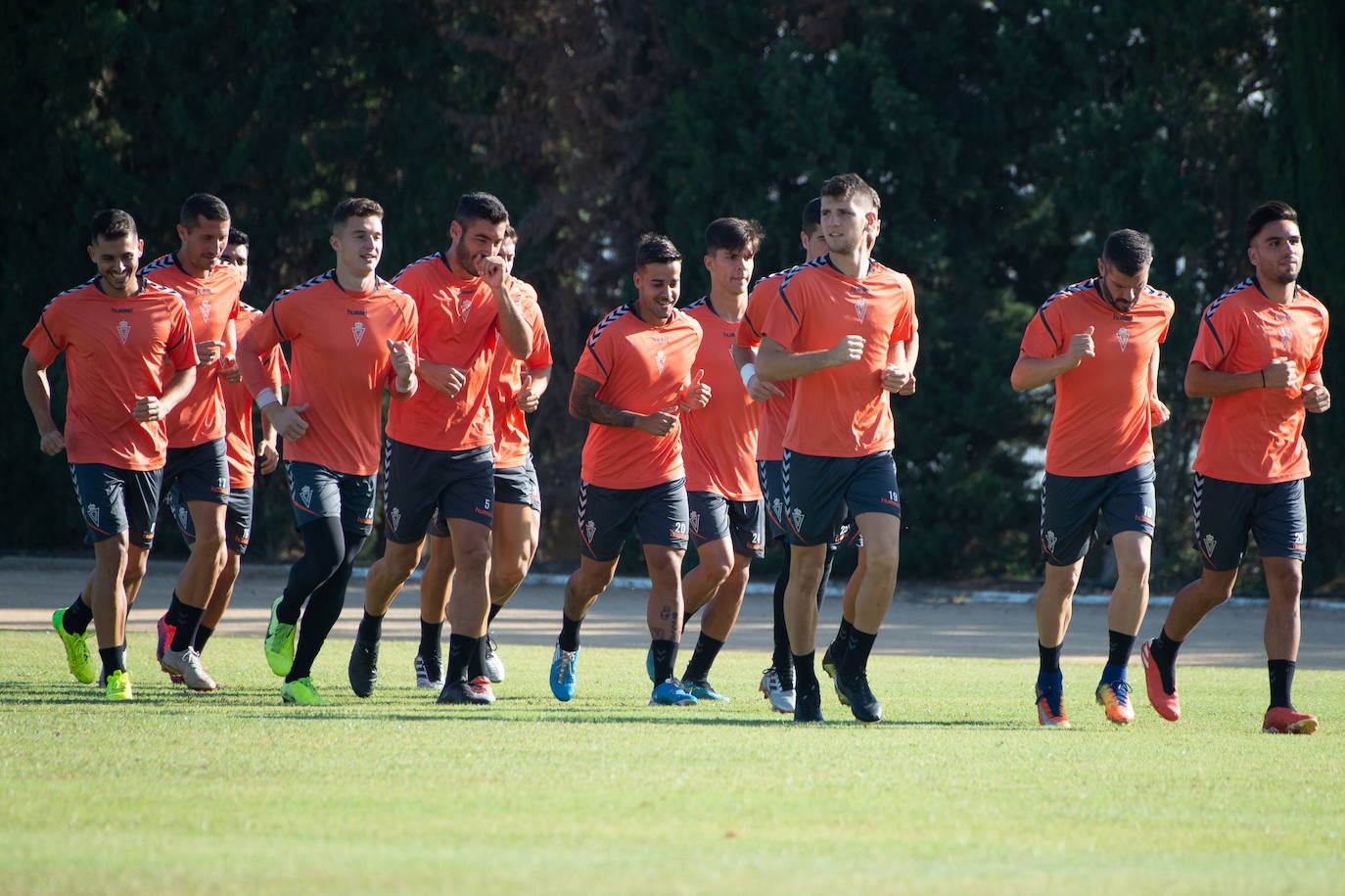 El Real Murcia entrenó este miércoles en Ceutí.