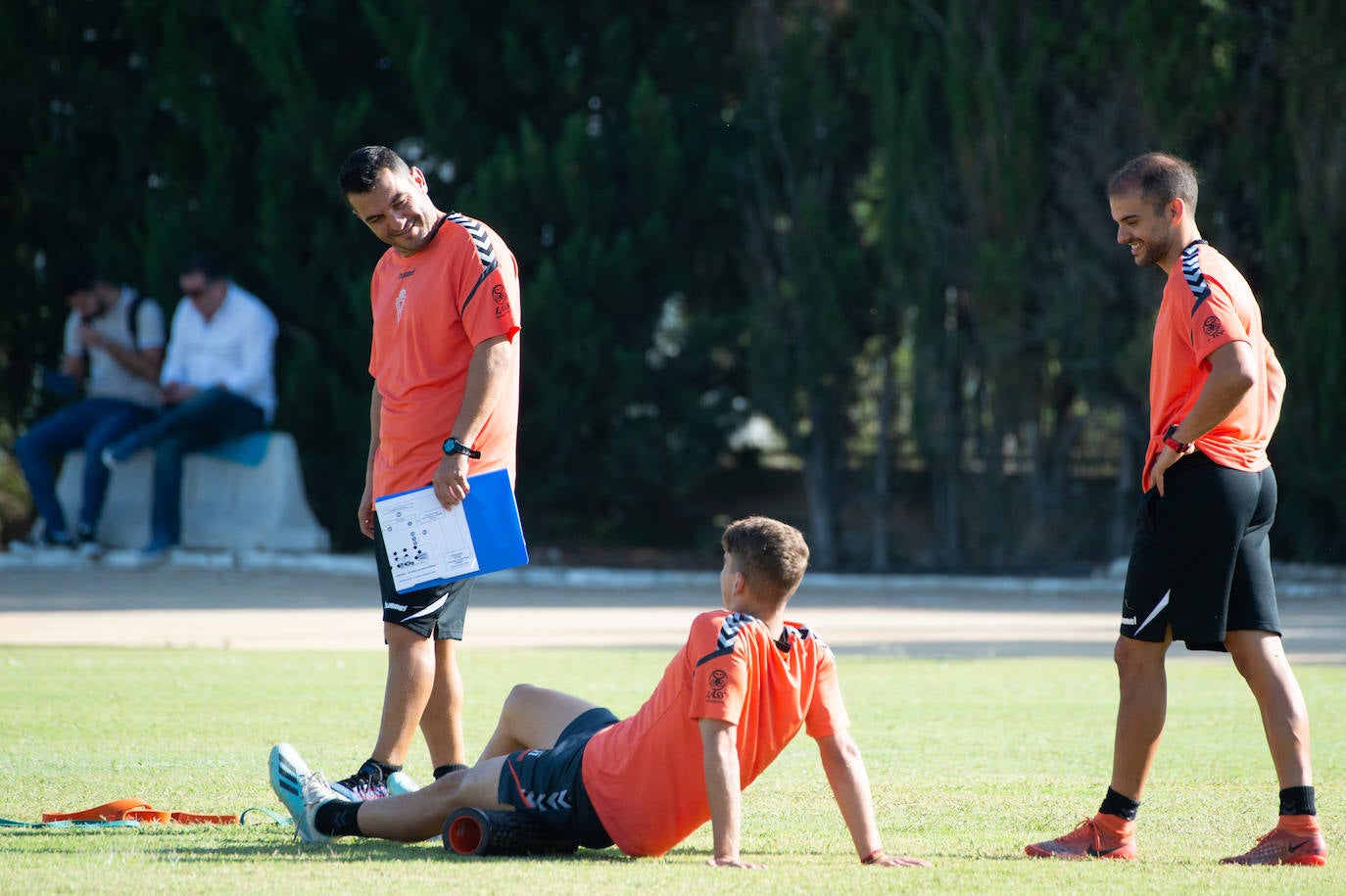 El Real Murcia entrenó este miércoles en Ceutí.