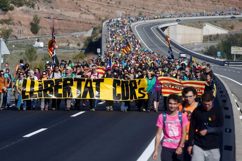 Movilizaciones de protesta contra las condenas a los líderes del procés.