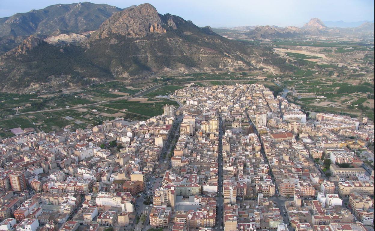 Imagen aérea del municipio de Cieza.