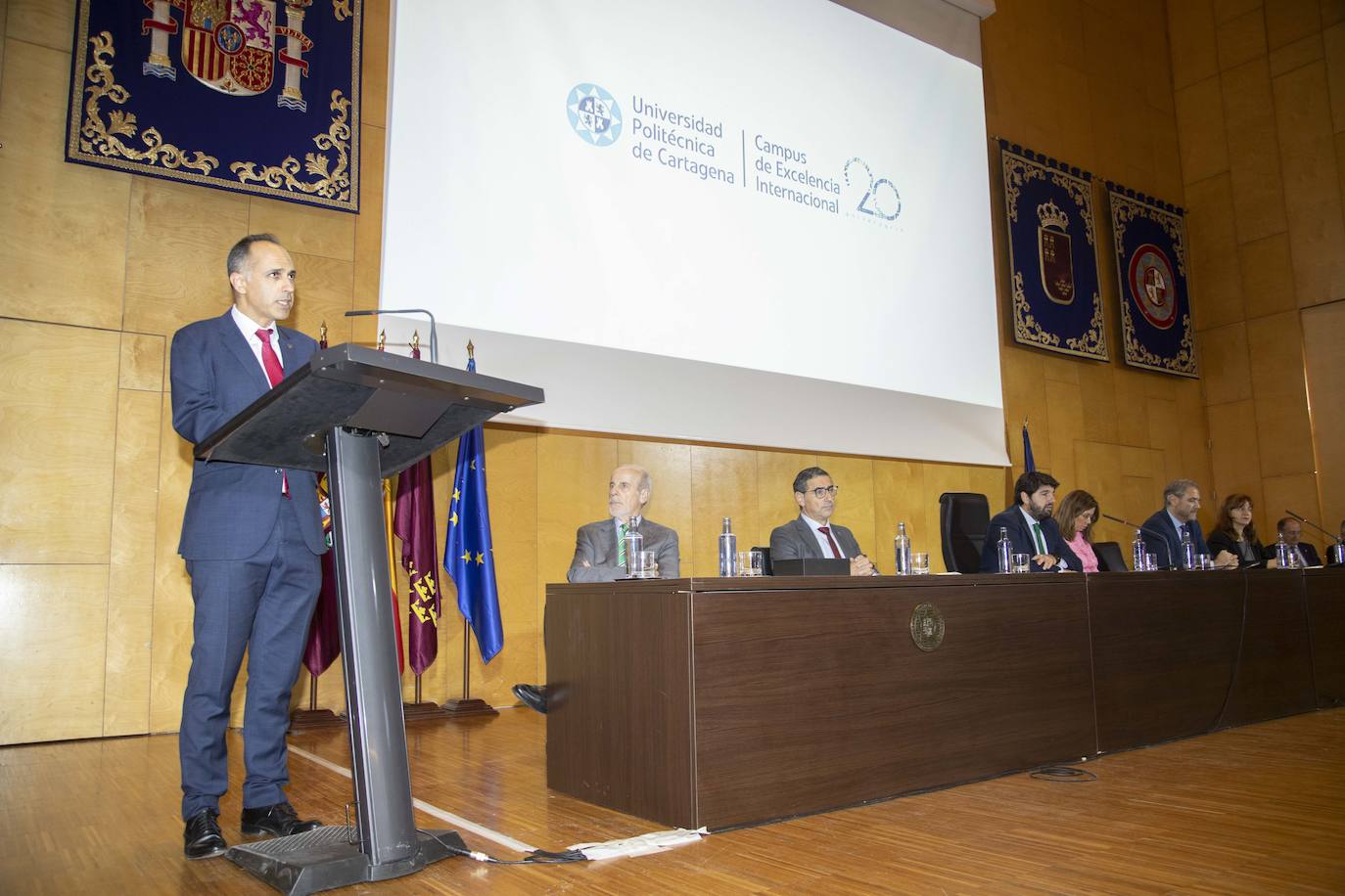 Acto del vigésimo aniversario de la Universidad Politécnica de Cartagena.