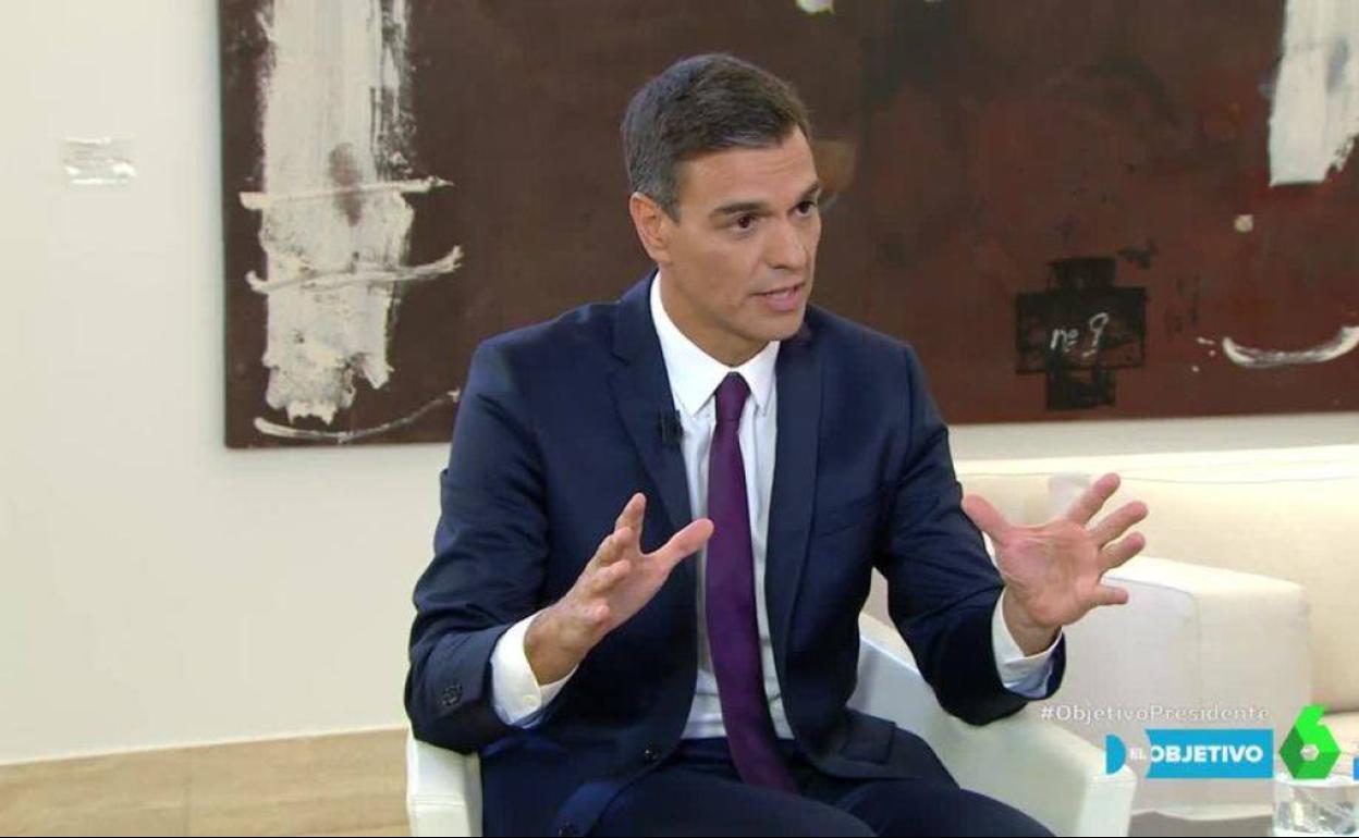 Un momento de la entrevista a Pedro Sánchez en LaSexta. 