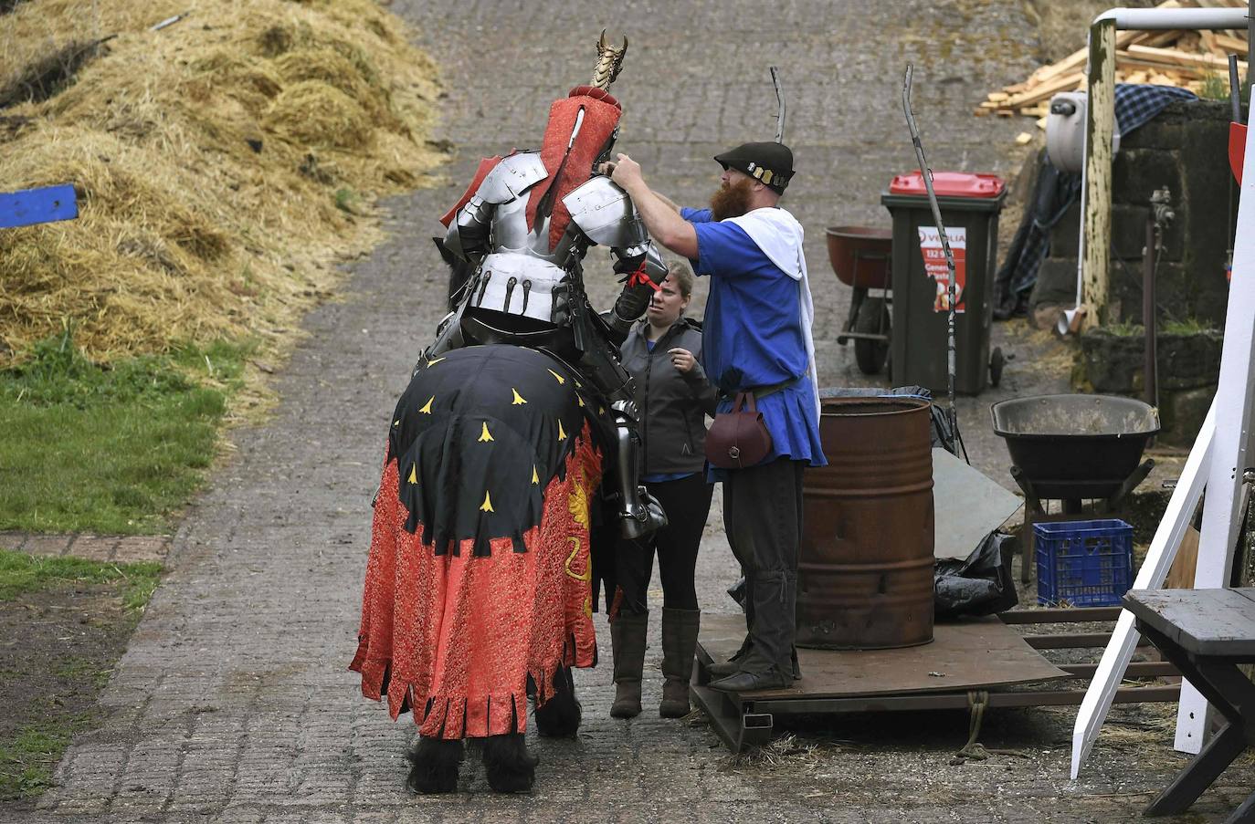 El castillo Kyral en Leigh Creek, a unos cien kilómetros de Melbourne, es testigo de una batalla de justas entre australianos e ingleses que recrea las batallas que vivieron en siglos anteriores.