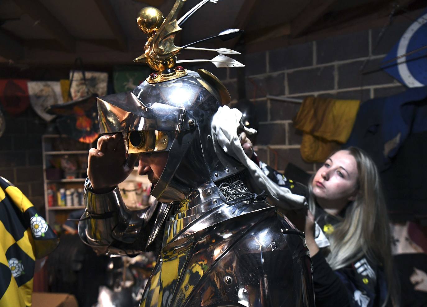 El castillo Kyral en Leigh Creek, a unos cien kilómetros de Melbourne, es testigo de una batalla de justas entre australianos e ingleses que recrea las batallas que vivieron en siglos anteriores.