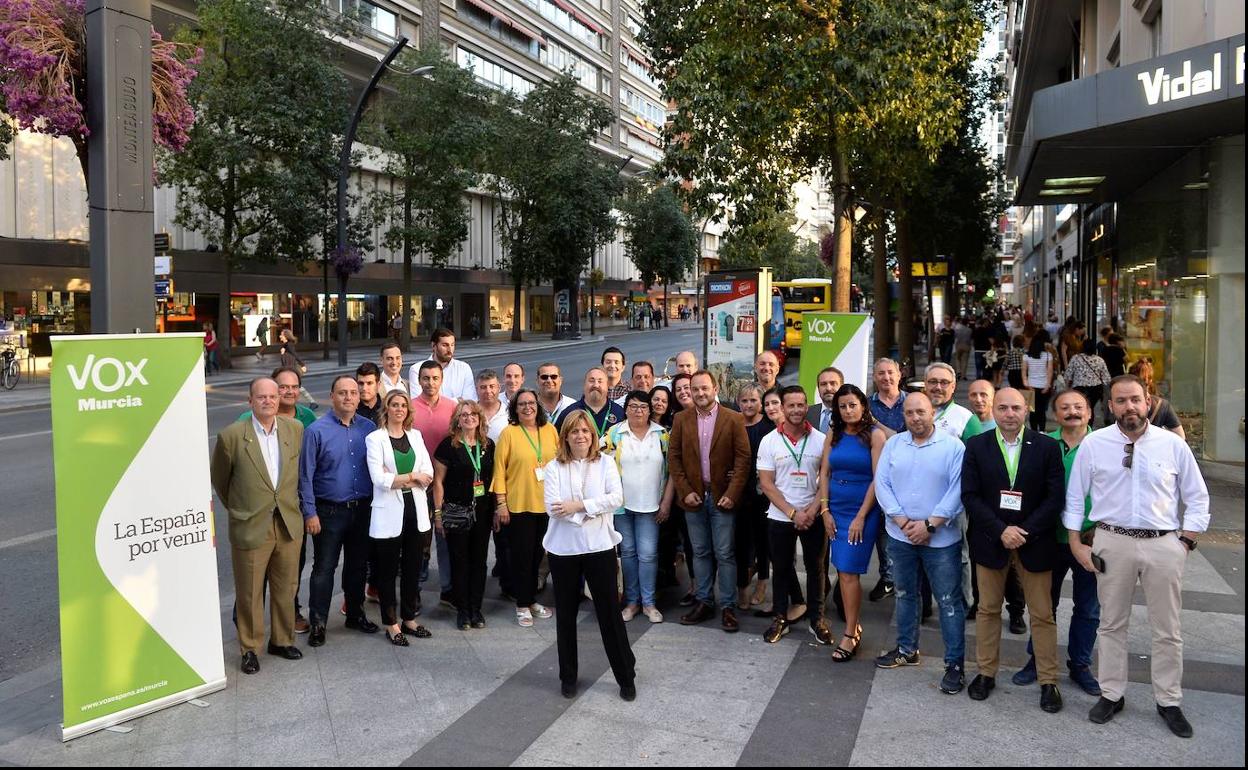 La candidatura de Vox que se presentó en las últimas elecciones municipales al Ayuntamiento de Murcia.