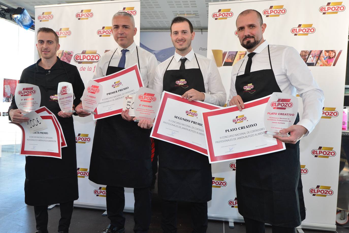 El sevillano gana el III Concurso de Cortadores Profesionales de Jamón, organizado por eLPOZO, en la octava edición de Región de Murcia Gastronómica