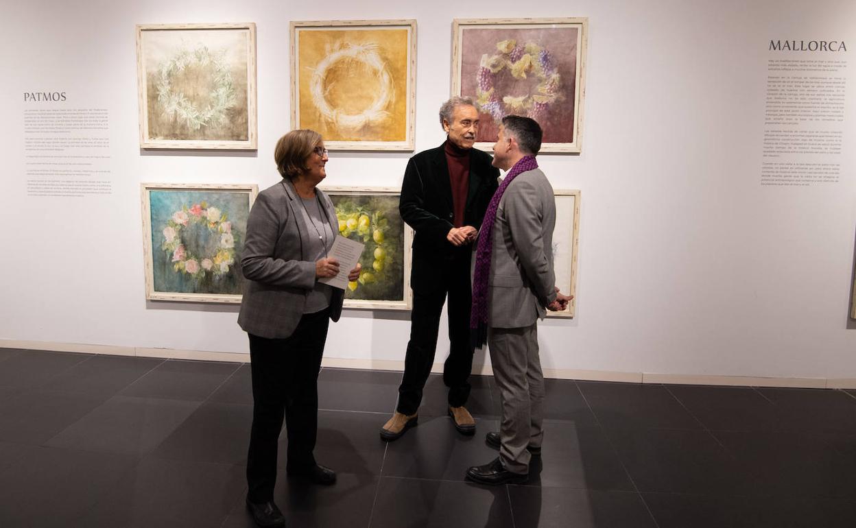 Inauguración, anoche, de la exposición de Pedro Cano. 