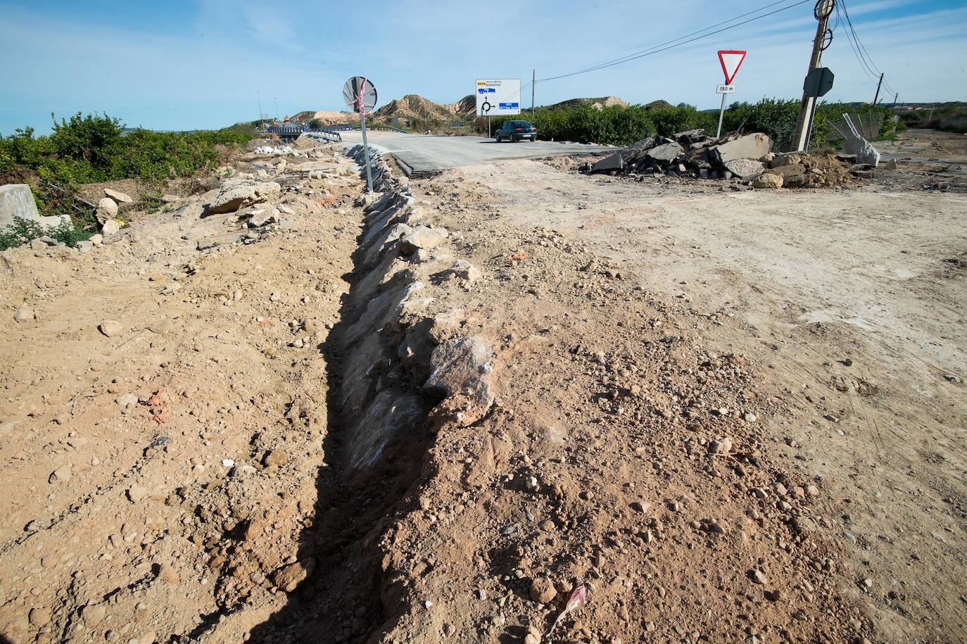 La 'autovía del bancal' (Zeneta-San Javier) tiene su acceso cortado desde hace más de dos meses en la parte de Murcia como consecuencia de los destrozos que causó la DANA.