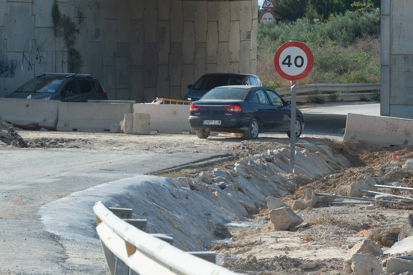 La 'autovía del bancal' (Zeneta-San Javier) tiene su acceso cortado desde hace más de dos meses en la parte de Murcia como consecuencia de los destrozos que causó la DANA.