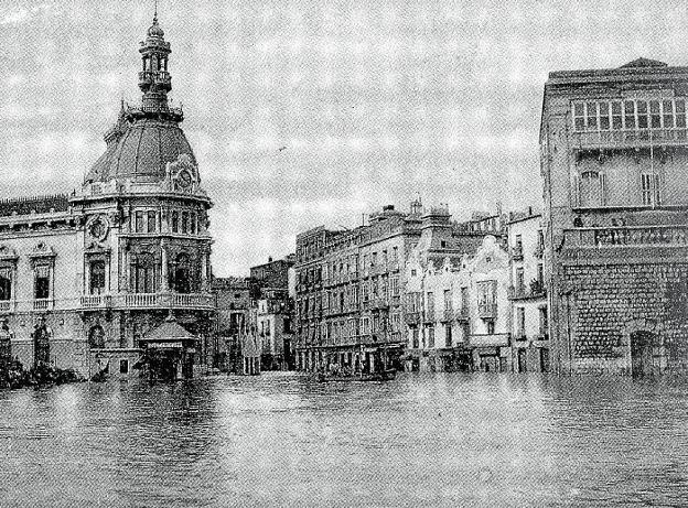 Terrible inundación en Cartagena, en esta ocasión en el año 1919.