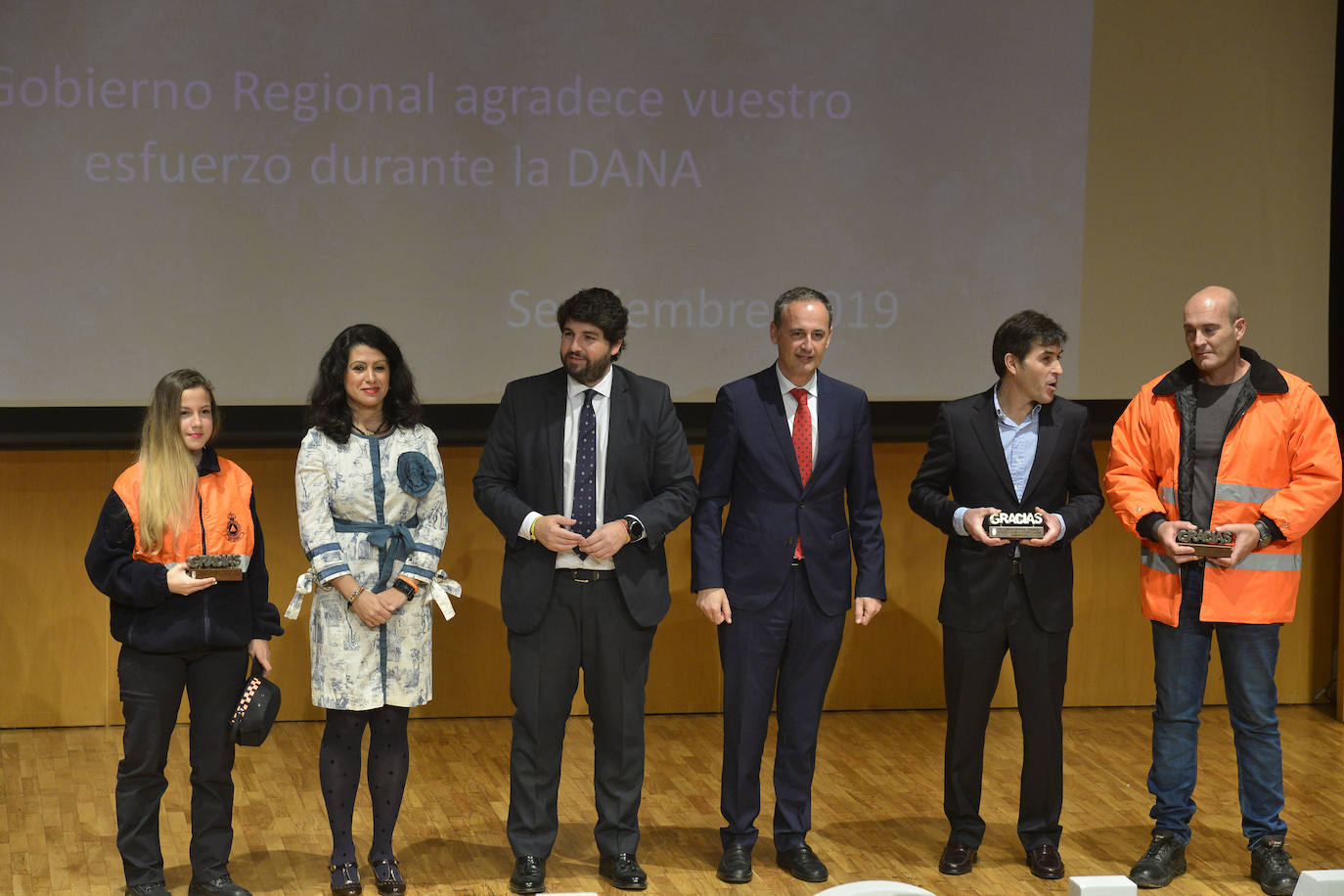 Reconocimiento a las 35 entidades y organismos que participaron en la gestión del episodio de gota fría del pasado septiembre.