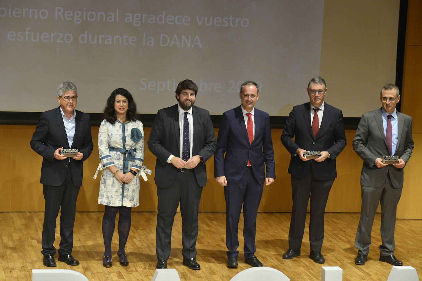 Reconocimiento a las 35 entidades y organismos que participaron en la gestión del episodio de gota fría del pasado septiembre.