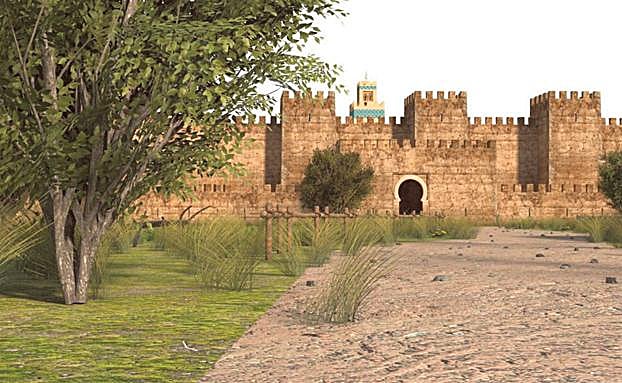 Ejemplo de cómo se verá la puerta de Santa Eulalia en la aplicación. 