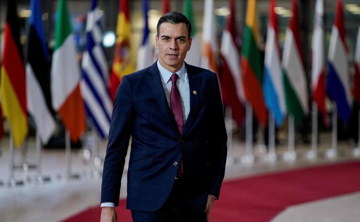 Pedro Sánchez a su llegada al último Consejo Europeo. 