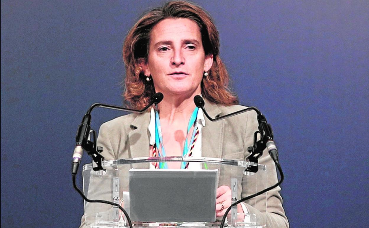 La ministra Teresa Ribera, días atrás en la Cumbre del Clima. 