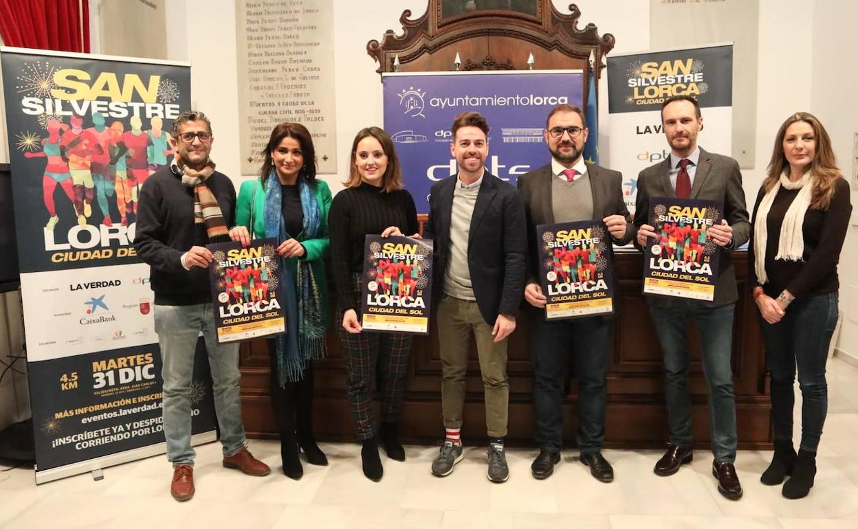 Presentación de la San Silvestre, este miércoles, en Lorca.