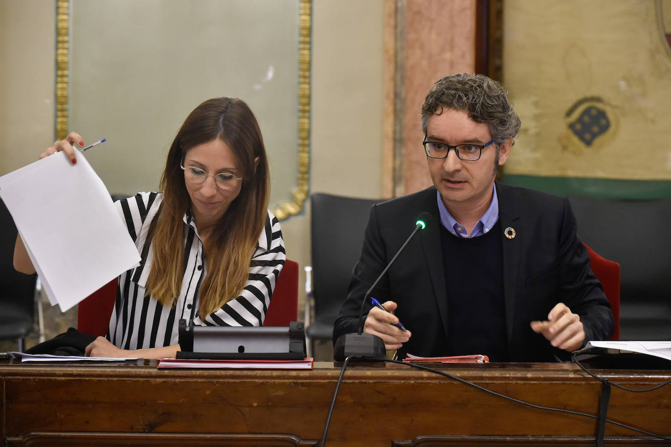 Pleno del Ayuntamiento de Murcia, este jueves.