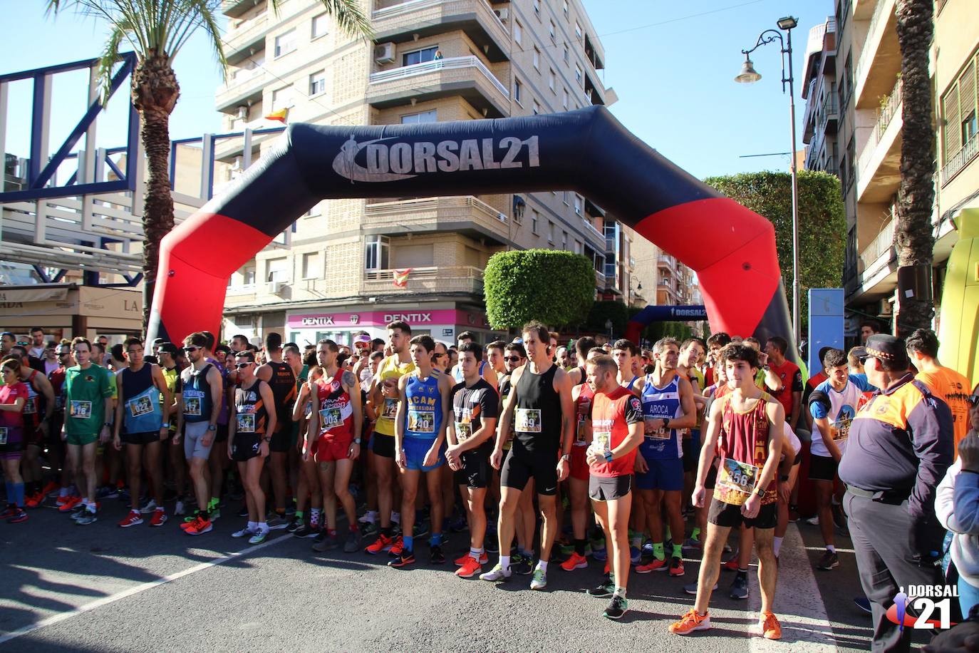 El corredor del UCAM Cartagena completa los cinco kilómetros en 15:33 minutos, por los 18:34 para la atleta del Club Atletismo Puertas Lorca