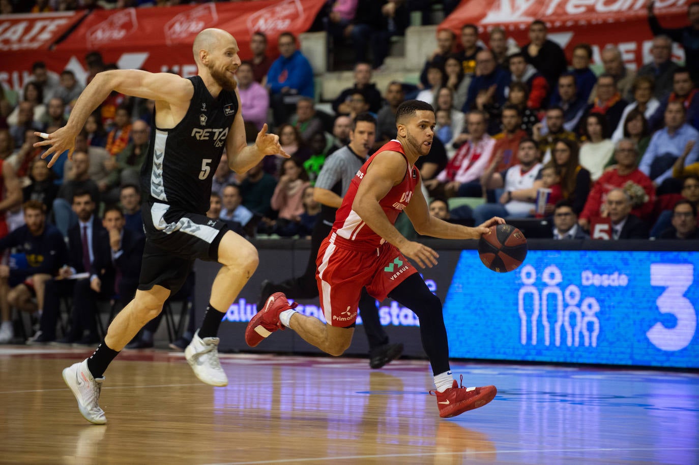El UCAM cedió por la mínima un desastroso partido contra un Bilbao menos malo para sumar su séptima derrota seguida