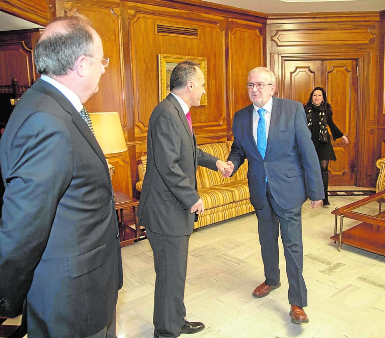 Martínez Pagán, Díaz Morcillo y Castillo, ayer.