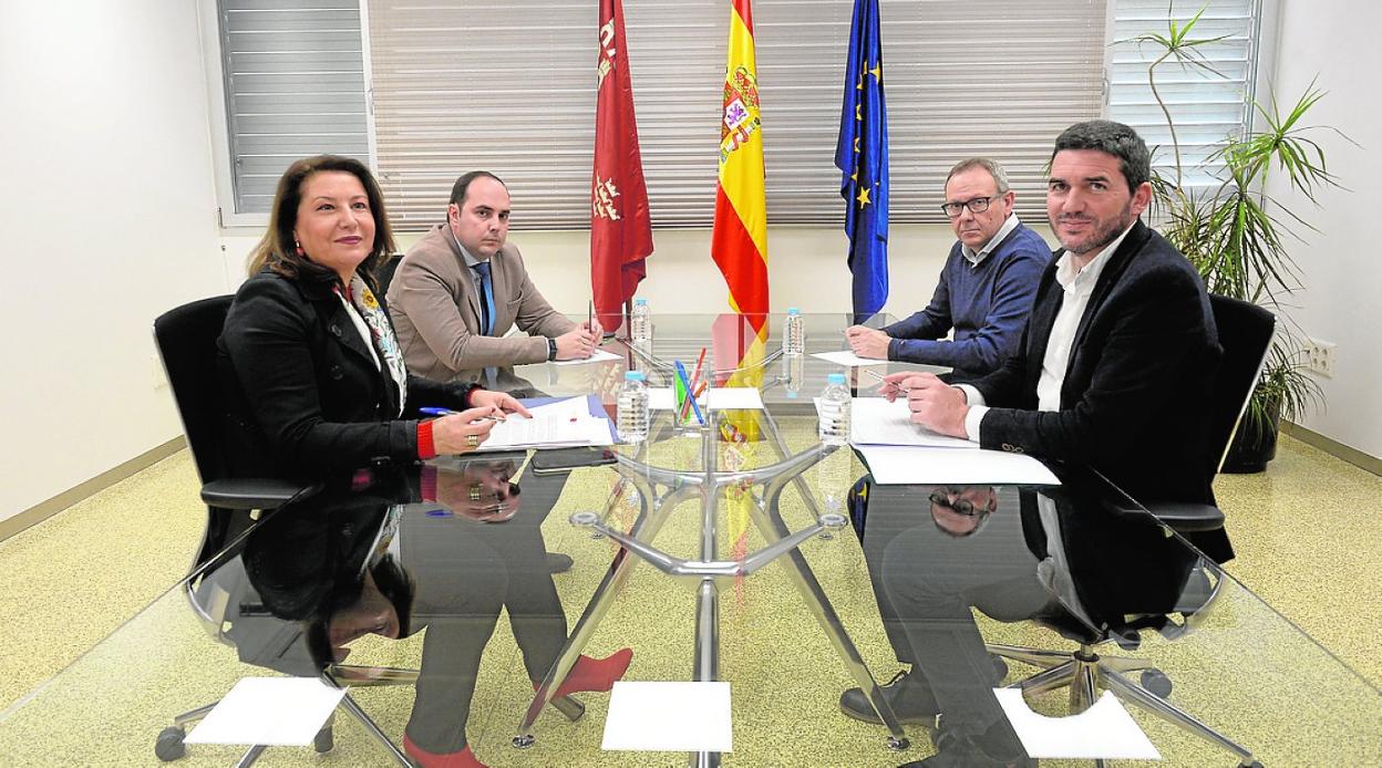 Carmen Crespo, Sergio Arjona, Francisco Marín y Antonio Luengo.
