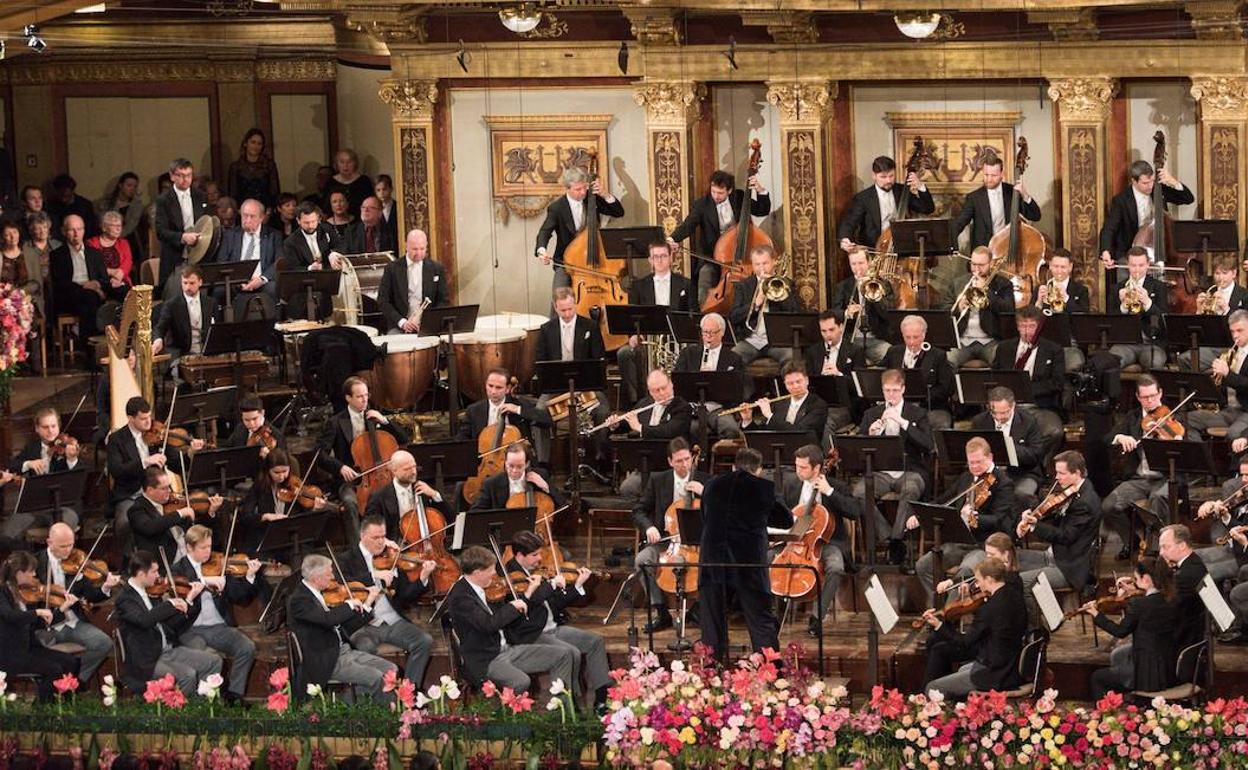 La Filarmónica de Viena, durante el concierto.