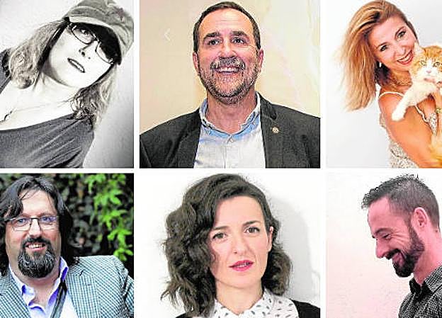 Arriba: Cristina Morano, Luis Miguel Pérez Adán, Lola Gracia. Abajo: Sergio Reyes, Concha Martínez y David López.