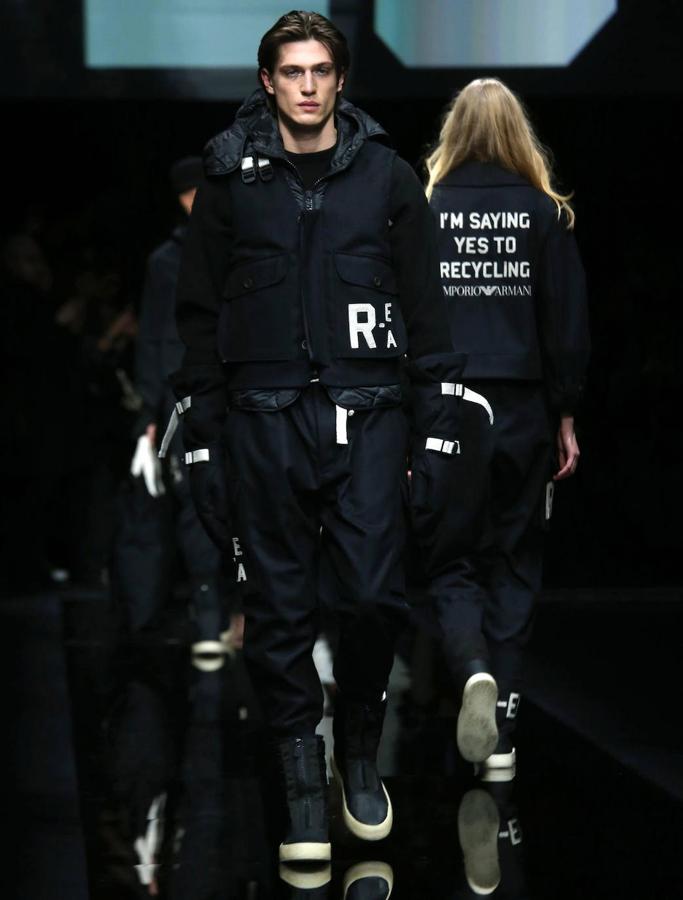 Las propuestas del diseñador Giorgio Armani desfilaron por la Milán Fashion Week.