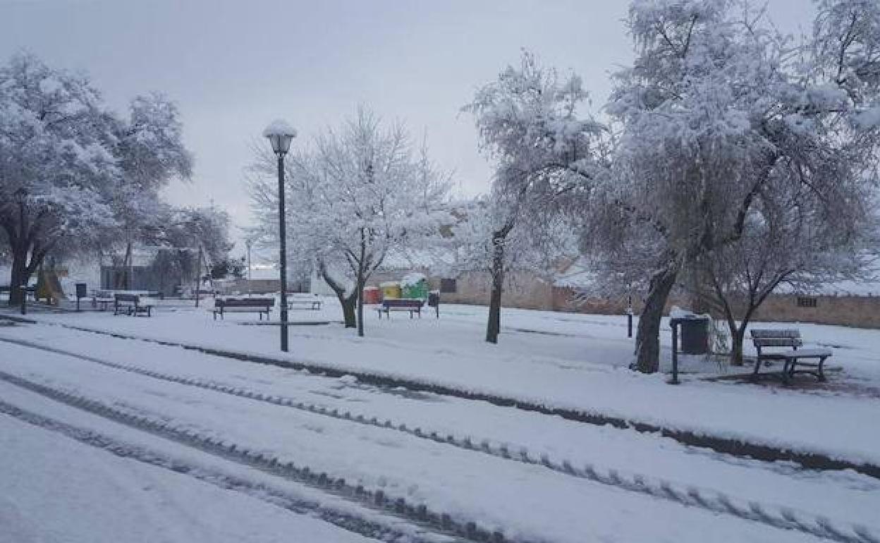 Un día de nieve en Caravaca, en una imagen de archivo.