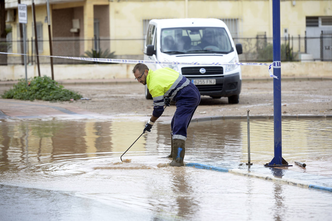 El municipio de Los Alcázares volvió a ser uno de los más afectados por el temporal que recorrió la Región