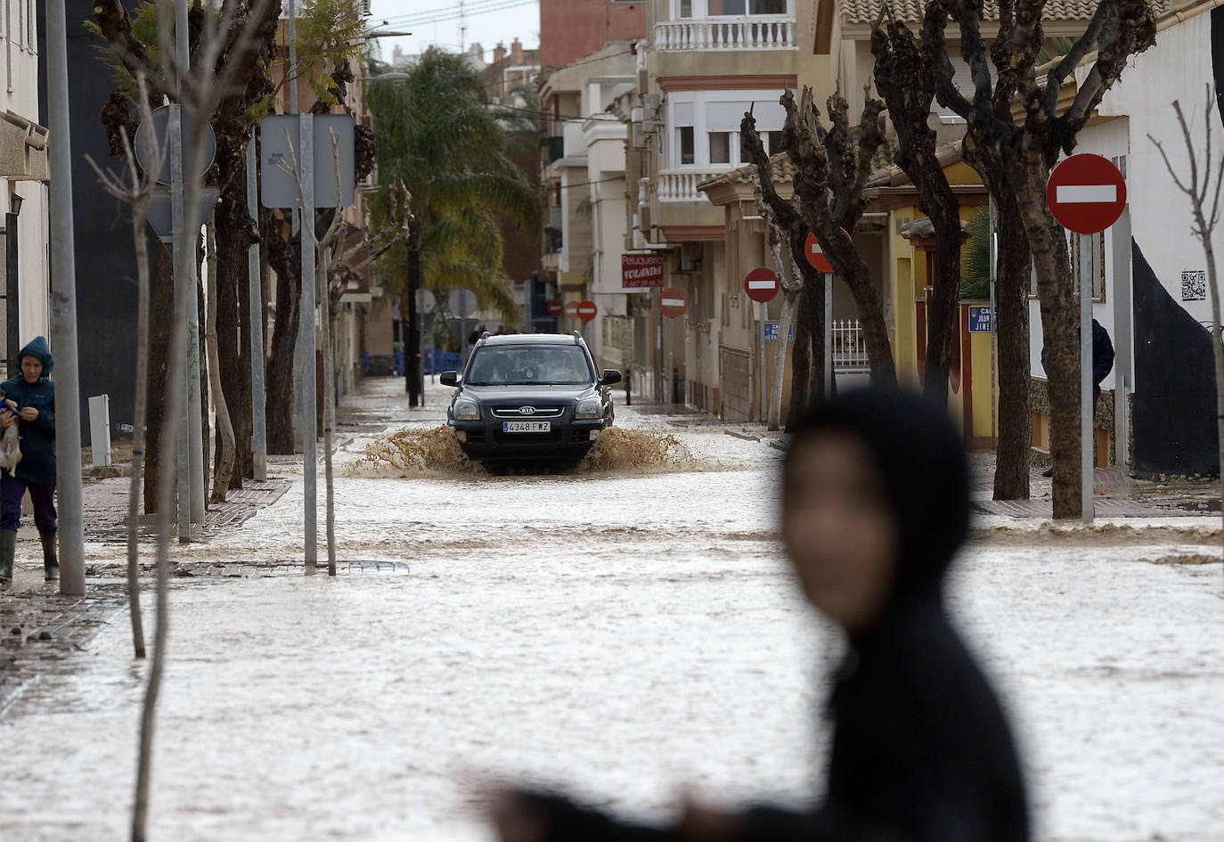 El municipio de Los Alcázares volvió a ser uno de los más afectados por el temporal que recorrió la Región