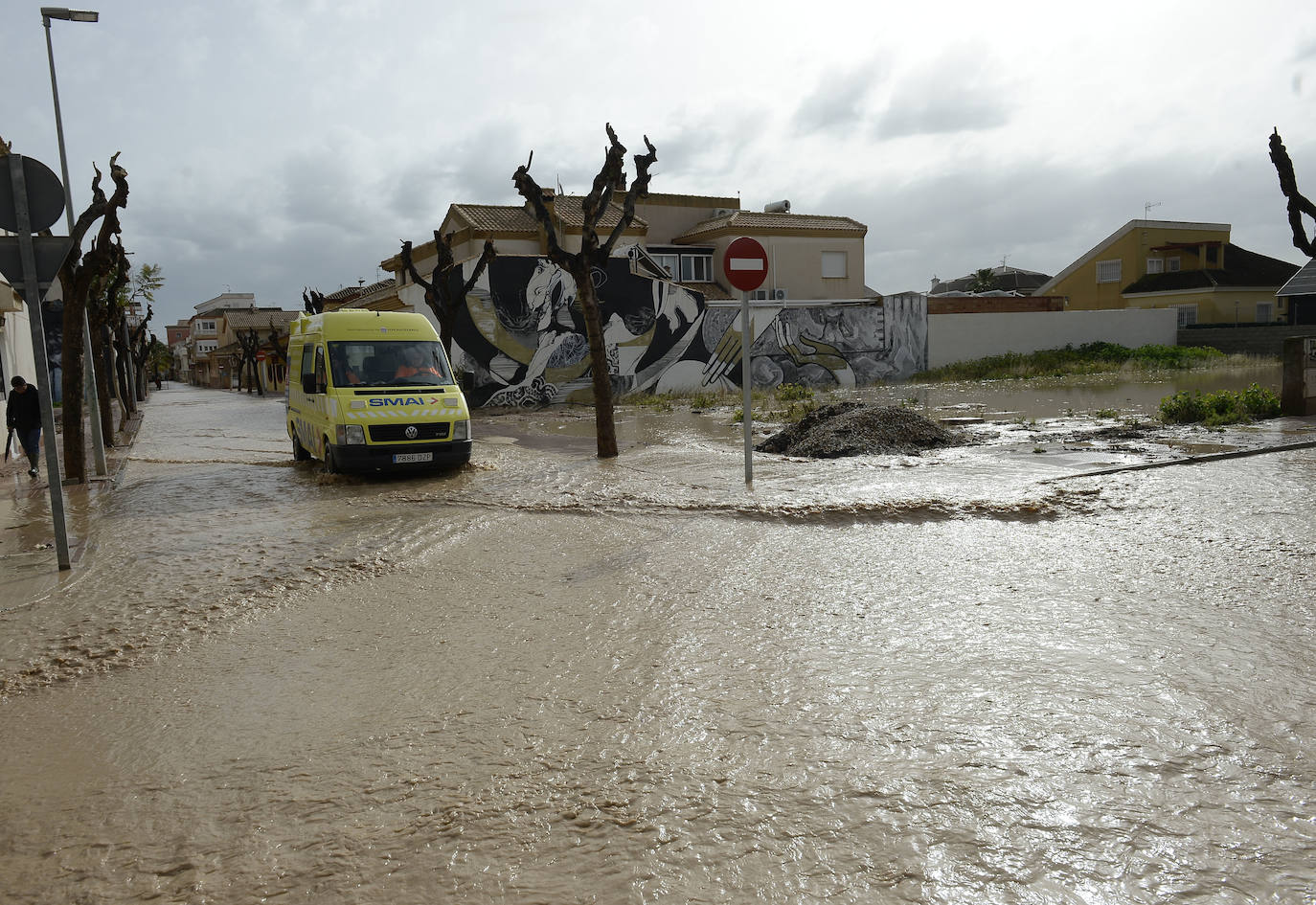 El municipio de Los Alcázares volvió a ser uno de los más afectados por el temporal que recorrió la Región