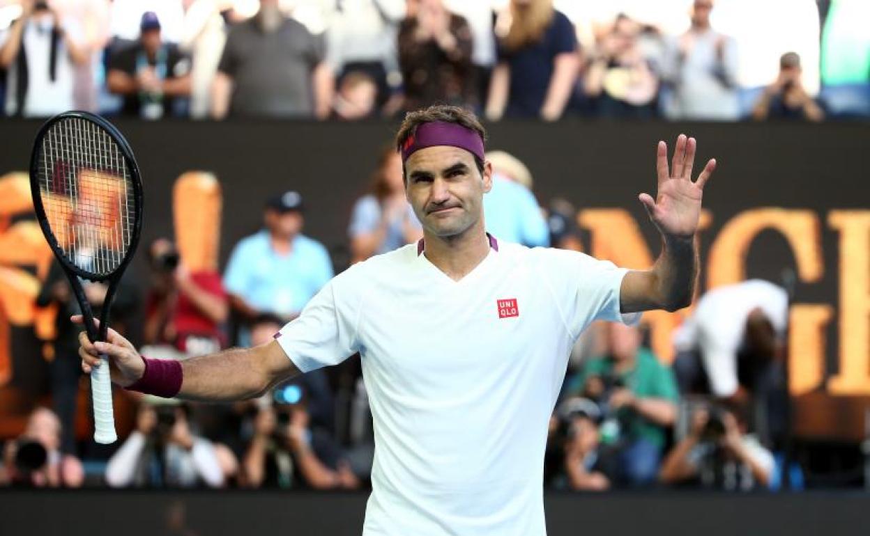 Roger Federer, tras su victoria ante el estadounidense Tennys Sandgren. 