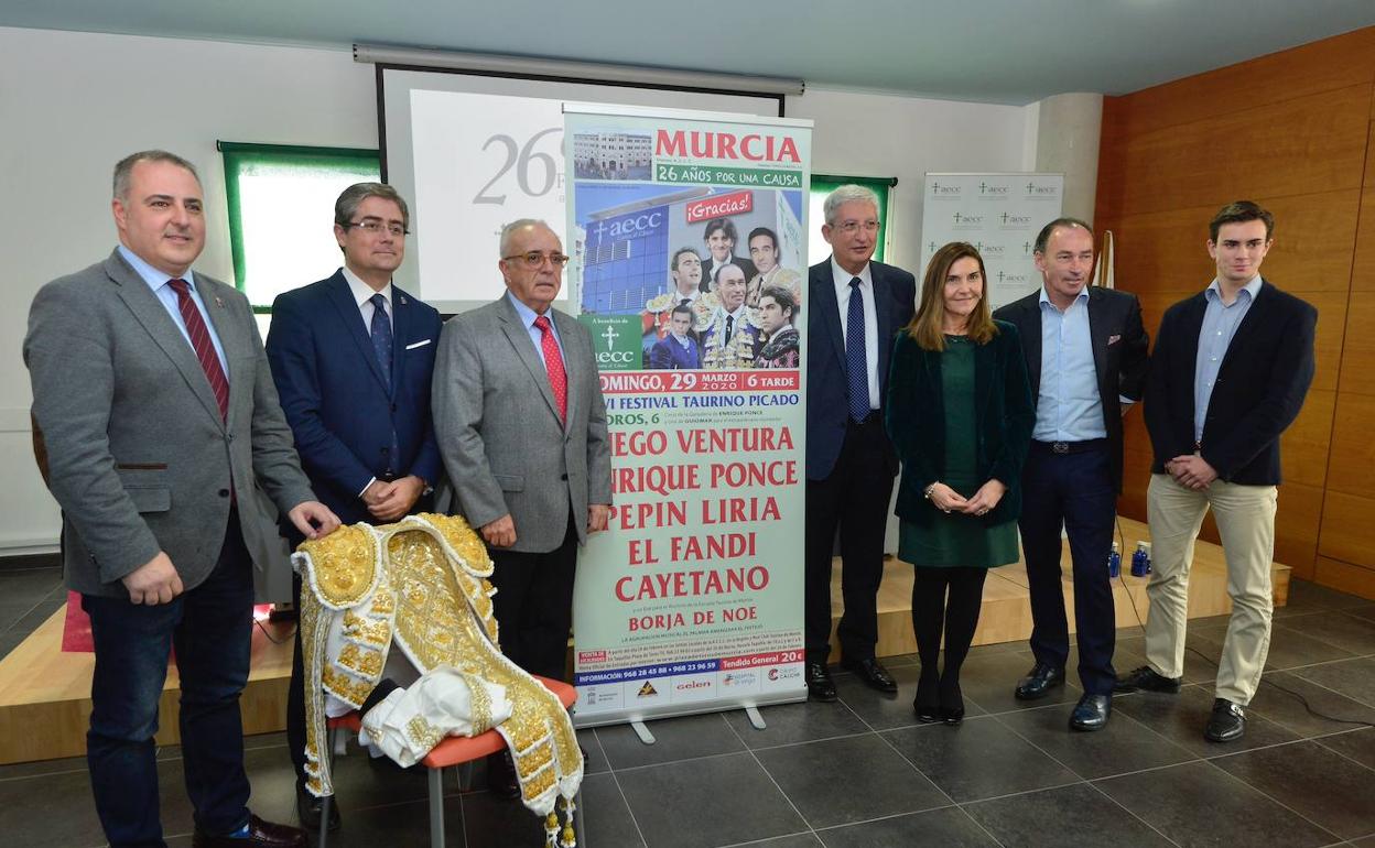 Presentación del Festival de la Lucha contra el Cáncer, este viernes, en Murcia.