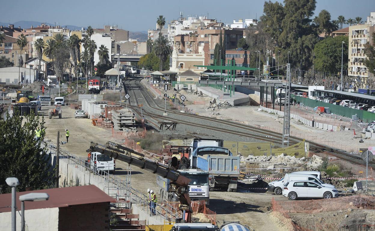 La zona de la estación donde están las tierras contaminadas.