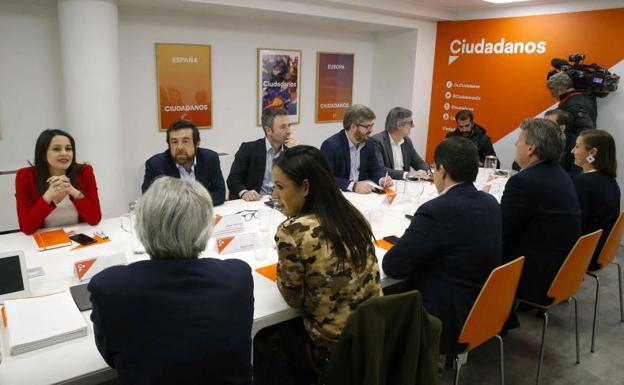 Reunión de la gestora de Ciudadanos. 