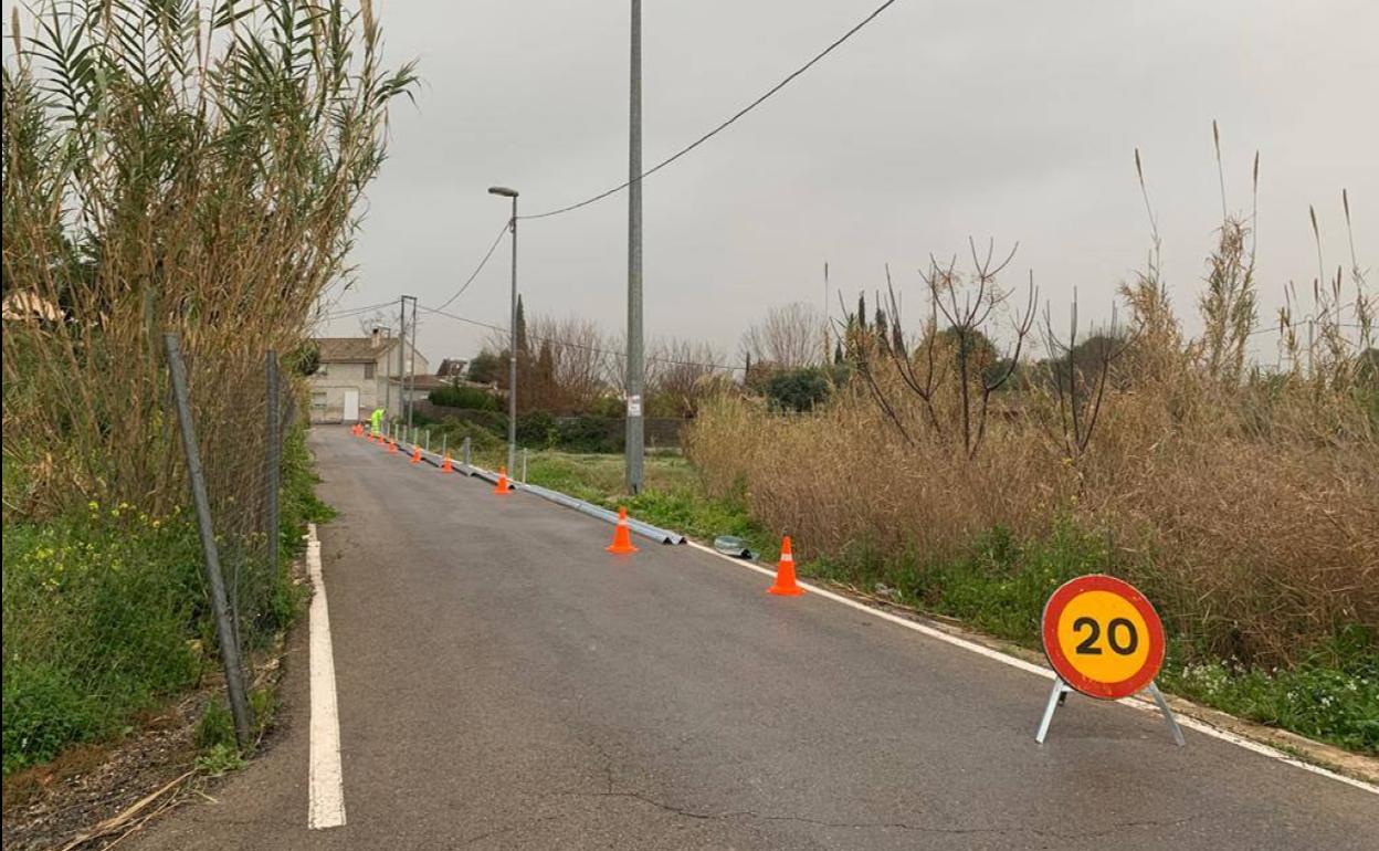 Una de las carreteras donde se ha actuado.