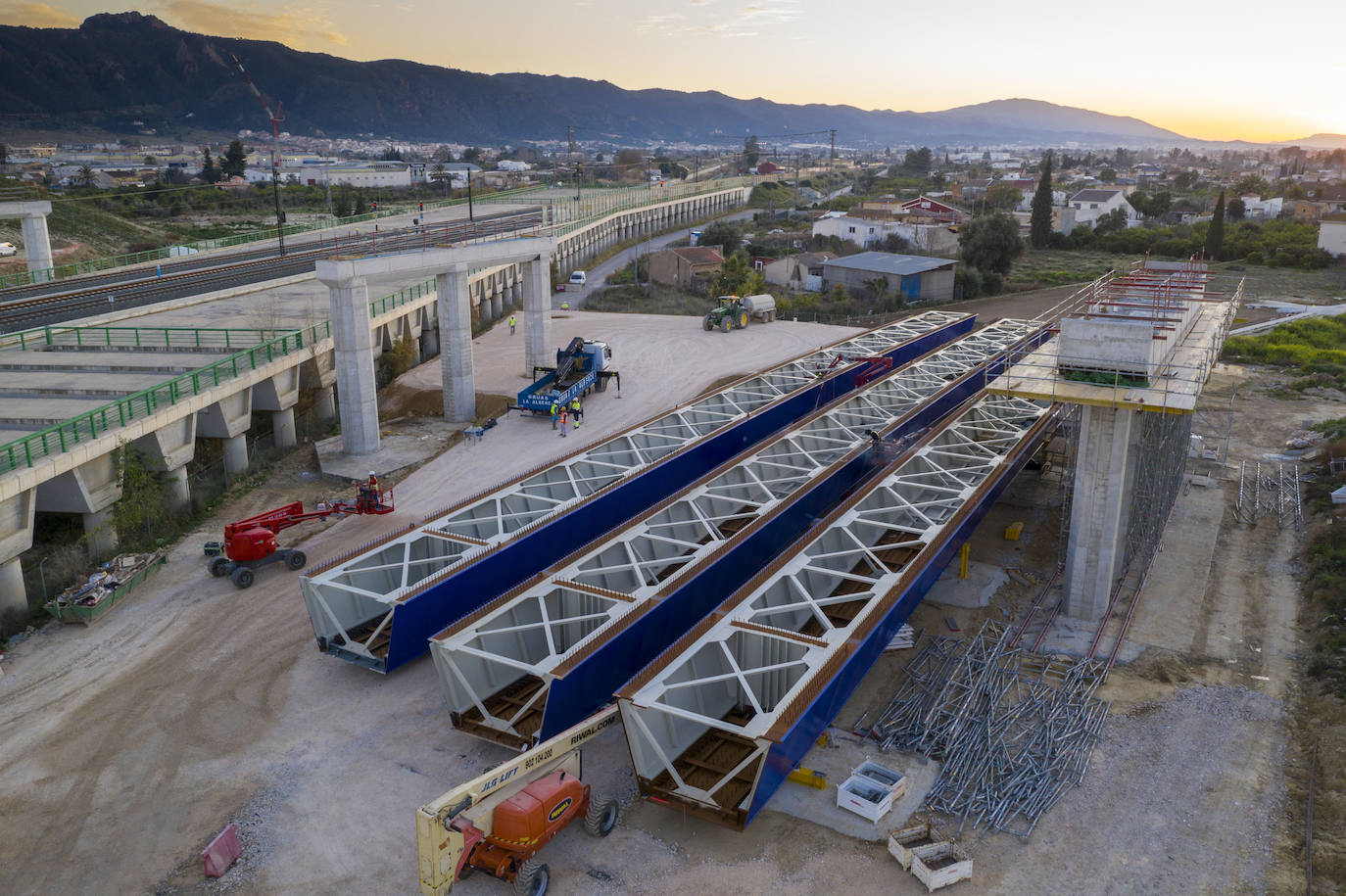 El Ministerio acelera las obras para aliviar el tráfico en el cinturón sur de Murcia. 