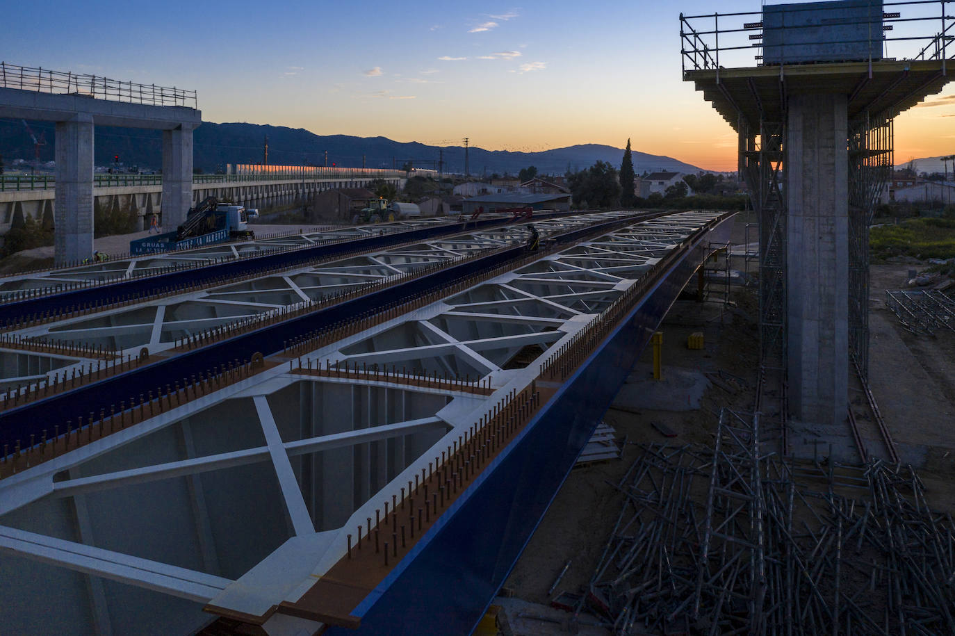 El Ministerio acelera las obras para aliviar el tráfico en el cinturón sur de Murcia. 