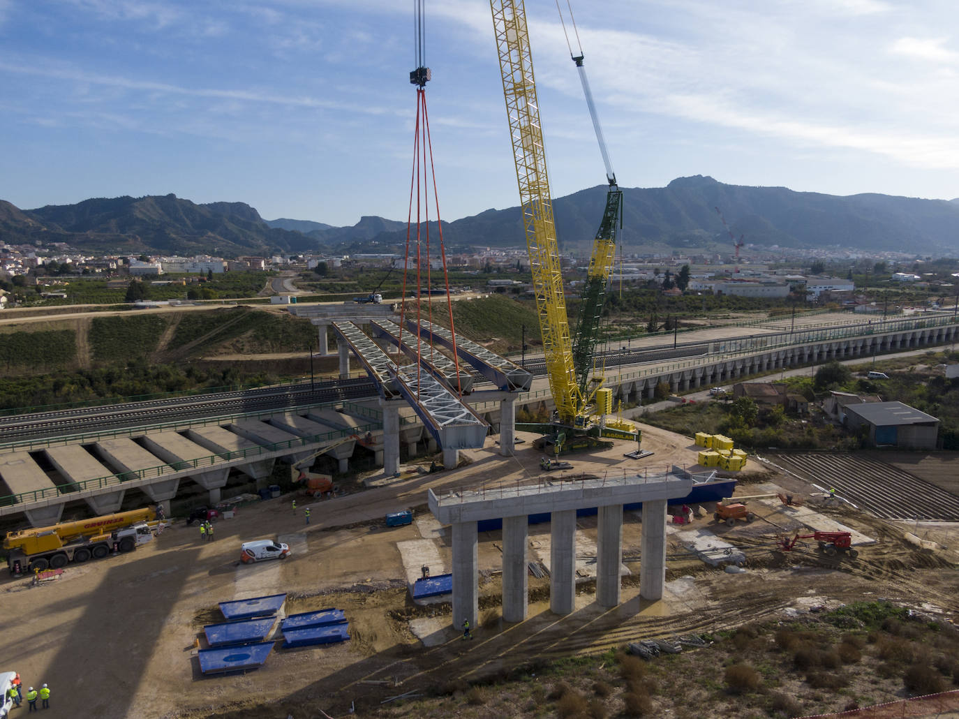 El Ministerio acelera las obras para aliviar el tráfico en el cinturón sur de Murcia. 