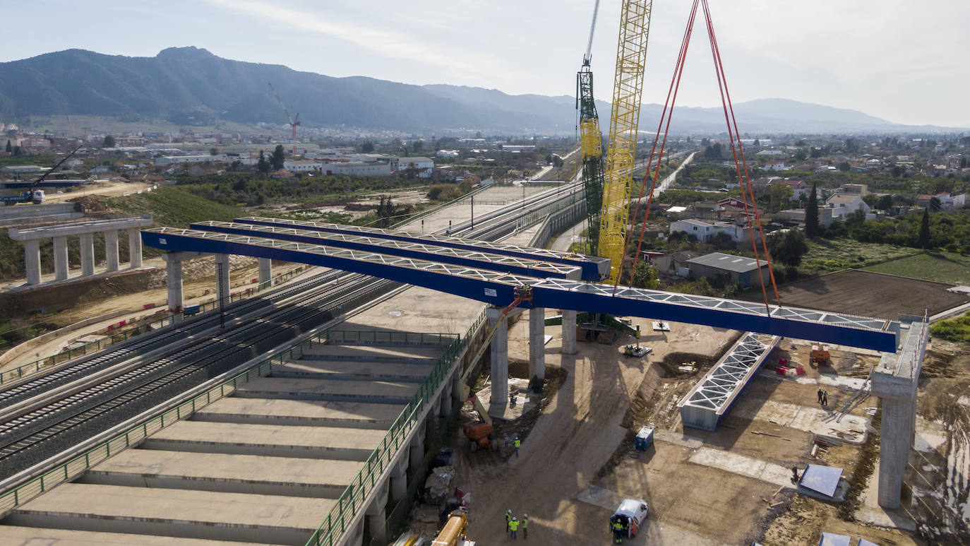 El Ministerio acelera las obras para aliviar el tráfico en el cinturón sur de Murcia. 