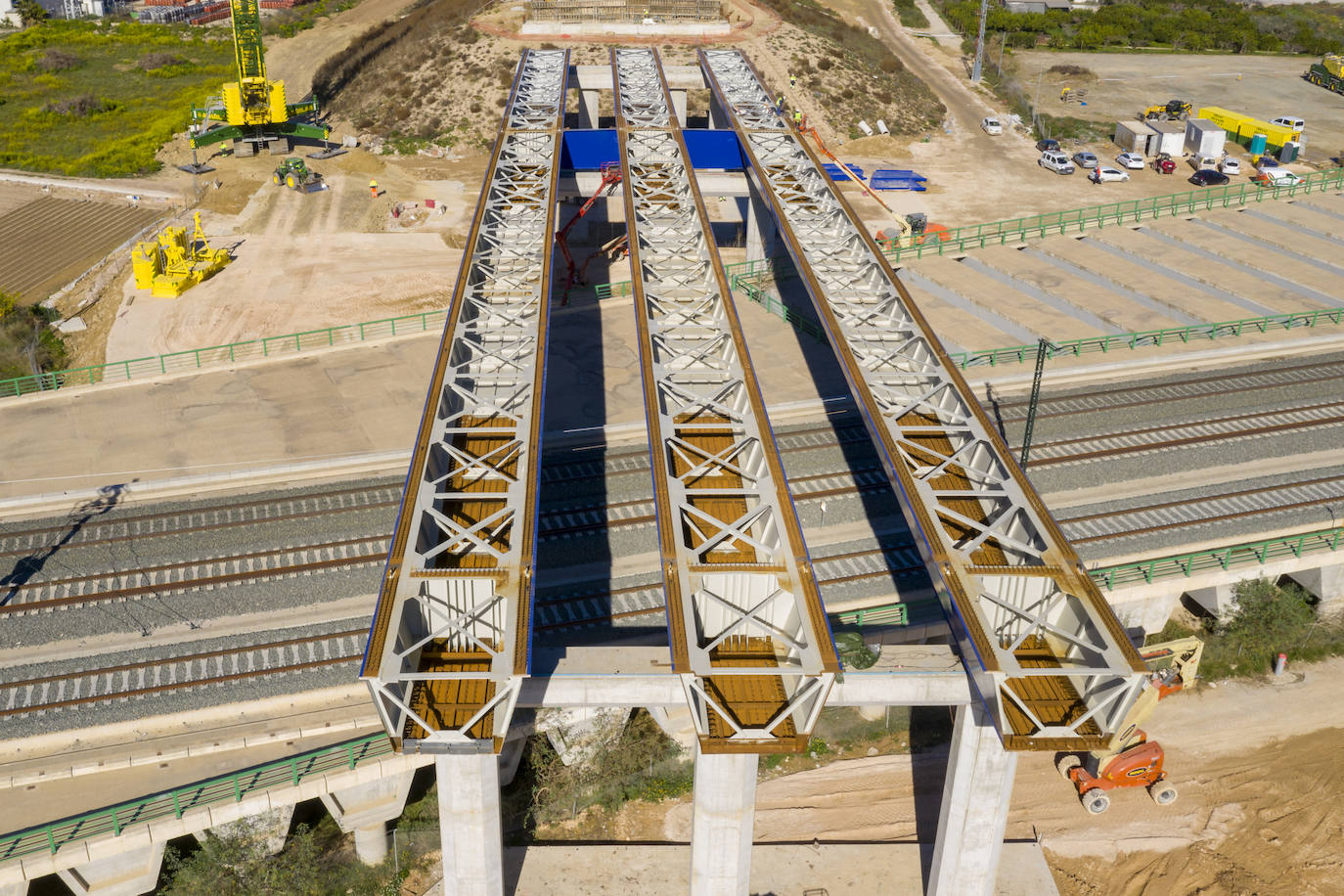 El Ministerio acelera las obras para aliviar el tráfico en el cinturón sur de Murcia. 