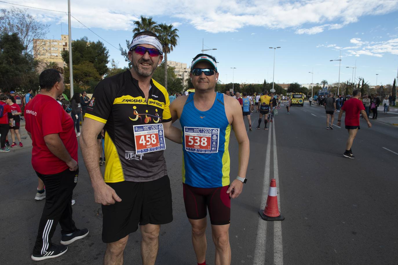 Fotos: Juan Ramón García y Wafiya Benali vencen en la Media Maratón de Cartagena