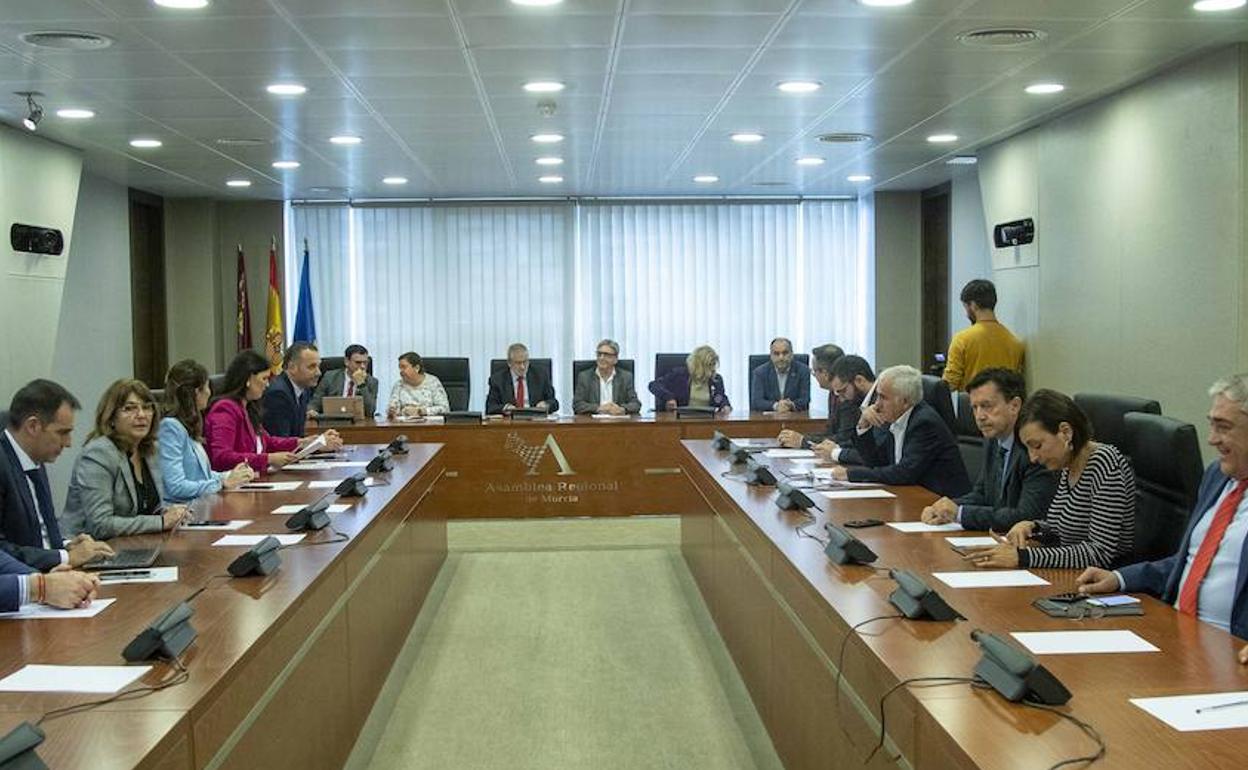 Junta de Portavoces de la Asamblea regional, este jueves.