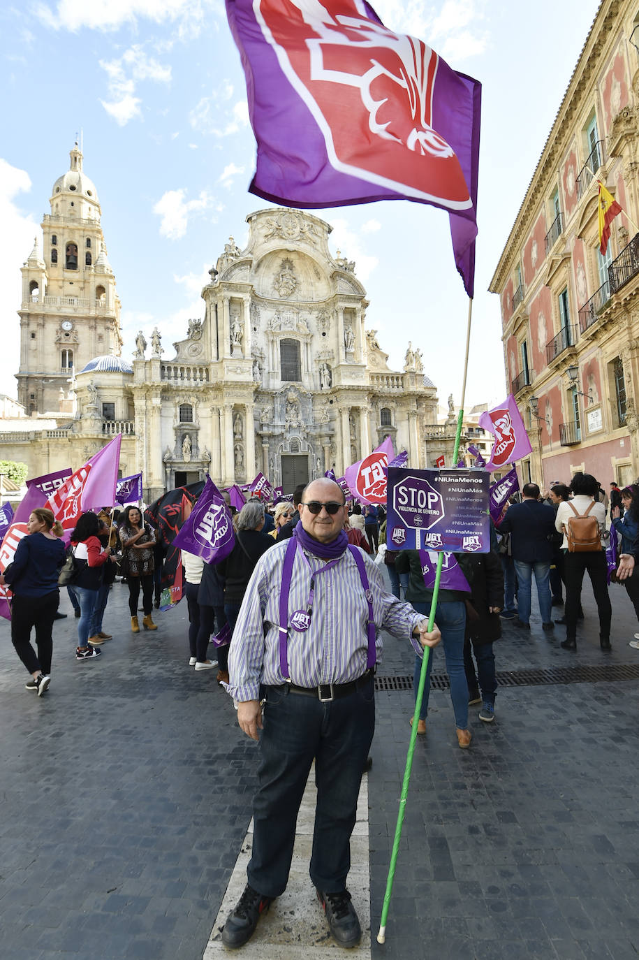 Fotos: Los estudiantes protestan en Murcia por una «ofensiva salvaje contra los derechos conquistados»